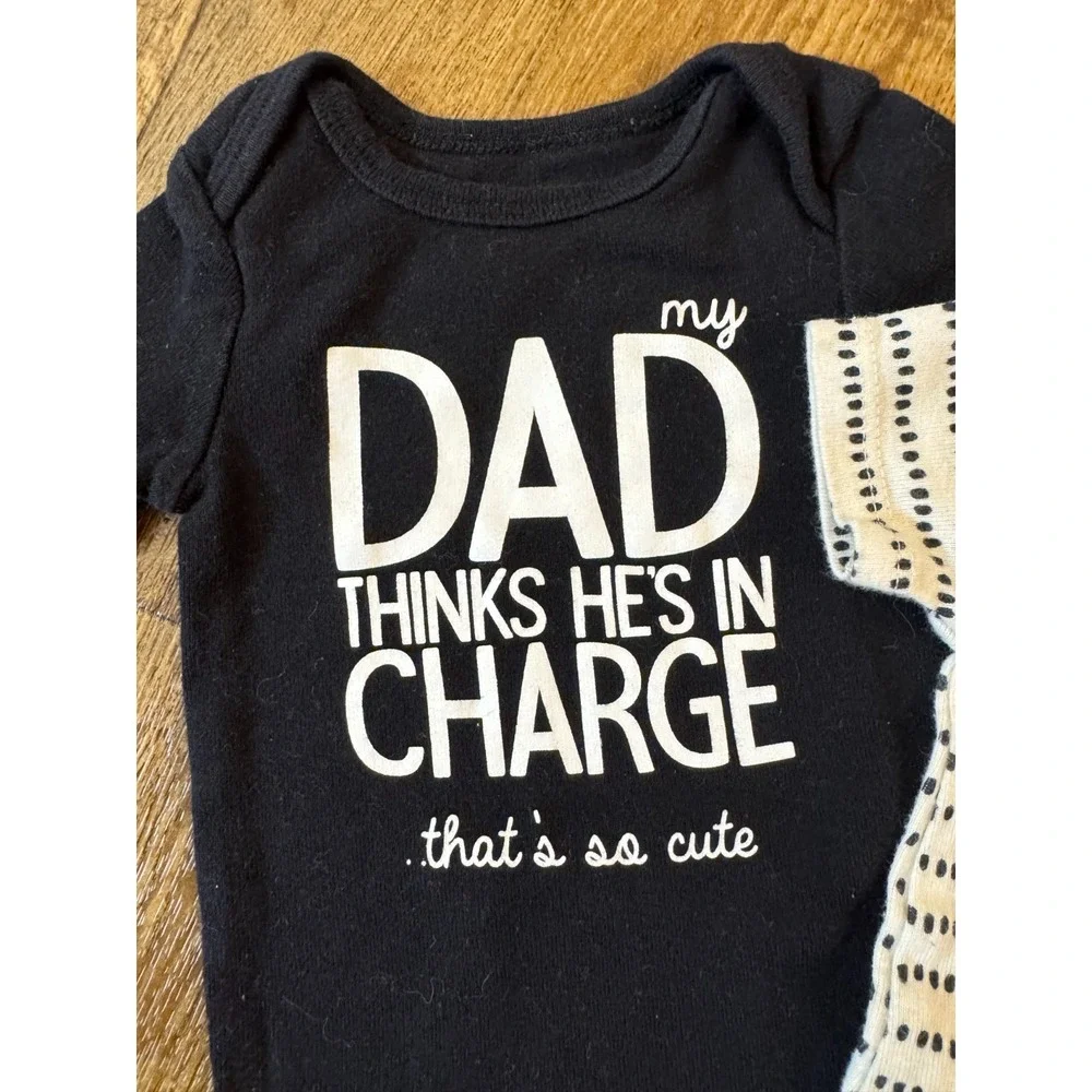 Baby Boy Newborn Bodysuits Shirts Tees Rompers Clothes Lot Dinosaur Funny Dad‎